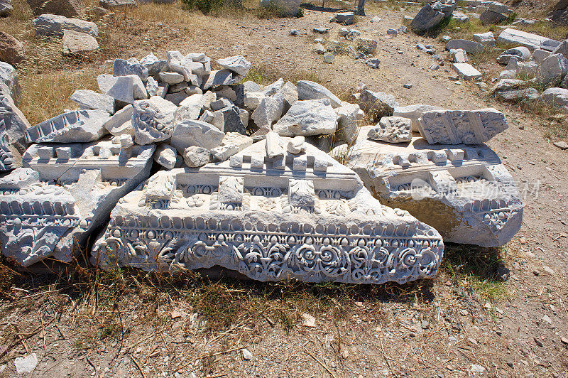 考古文物在Knidos (Cnidus)，土耳其